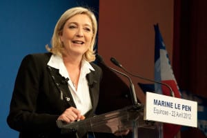 Comedian and dancer Peaches Rodriguez is enjoying a new level of intercontinental fame, thanks to her resemblance to French politician Marine Le Pen, above. Photo by Rémi Noyon, through Flickr Creative Commons license