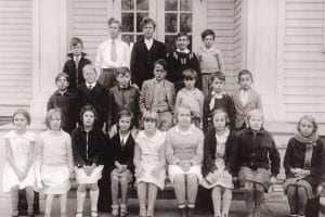 The Centereach 1934 fourth- and fifth-grade classes were held in a one-room schoolhouse. Photo from Middle Country Public Library Heritage Collection