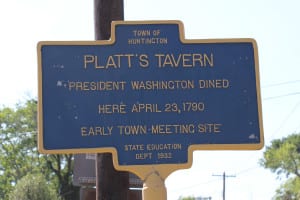 It is said George Washington dined at Platt’s Tavern, located at the corner of Park Avenue at Route 25A in Huntington. Photo by Victoria Espinoza