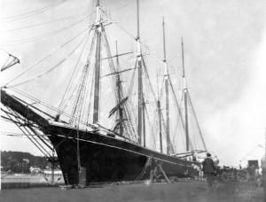 The Martha E. Wallace is docked at Steamboat Landing. Photo from the Port Jefferson Village archive