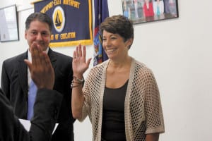 Tammie Topel is sworn in. Photo by Rohma Abbas