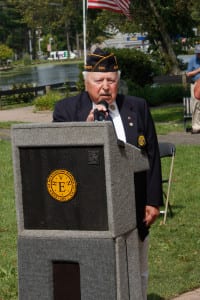 Mario Buonpane speaks at last year’s town remembrance of 9/11. File photo by Rohma Abbas