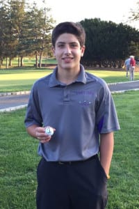 Port Jefferson’s Shane DeVincenzo scored a hole in one at the Port Jefferson Country Club on Oct. 8. Photo from the Port Jefferson school district 
