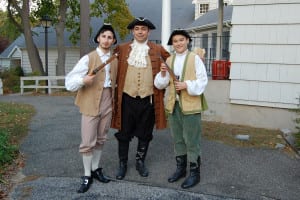 Private David Williams (George Monez), Major John Andre (Pat DiVisconti), Private Isaac Van Wart (Sage Hardy). Photo by Heidi Sutton