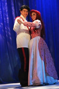 Mikey Marmann as Prince Eric and Michelle Rubino as Ariel in a scene from ‘The Little Mermaid’ at the SCPA. Photo by Samantha Cuomo
