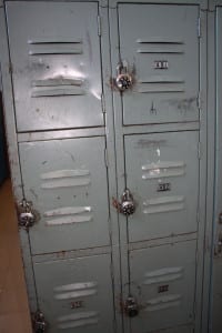 The current gym lockers at Northport Middle School are decaying. Photo from Regina Pisicani