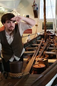 Actors will perform inside an authentic whaleboat that was built in Setauket. Photo from The Whaling Museum