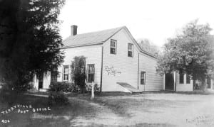 Before Terryville residents dropped off their mail in Port Jefferson Station, they had the Terryville Post Office. Pictured above, that latter post office during the early 20th century. Photo from the Port Jefferson Village historical archive