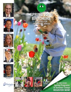 A view of the front cover of the 2016 spring parks and recreation brochure, the first digital one released by the town. Photo from Huntington Town