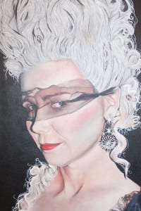 ‘Marie Antoinette,’ acrylic on canvas panel by Geraldine Luglio, Miller Place High School, grade 11
