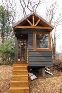 An exterior view of a local tiny house. Photo by Wendy Mercier