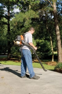 Gas-powered leaf blowers have raised some concerns with Huntington residents. 