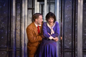 Daniel Plimpton (as Jimmy Smith) and Tessa Grady (as Millie Dillmount) sing “I Turned a Corner” in a scene from ‘Thoroughly Modern Millie.’ Photo by Michael DeCristofaro