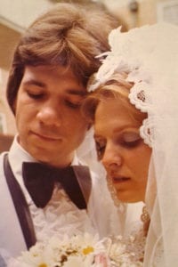 Ray and Joanne Wolter’s 1976 wedding was the first at Mather Hospital. Photo from the hospital