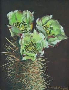 ‘Cactus Flower,’ Oil on Canvas, by Louis R. Mangieri of Mount Sinai