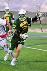 Dylan Pallonetti cuts to the outside in a previous Ward Melville boys' lacrosse game. File photo by Bill Landon