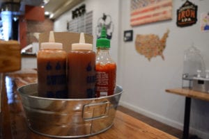 Sauce selections in Smoke Shack Blues. Photo by Lauren Fetter