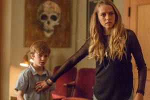 Gabriel Bateman and Teresa Palmer in a scene from ‘Lights Out.’ Photo courtesy of LA Film Festival