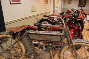 The rare 1911 Harley Davidson is one of the oldest bikes on display at the Motorcycles and the Open Road exhibit. Photo by Kevin Redding