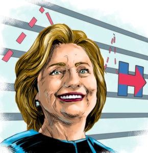 Hillary Clinton’s lead in the polls at this point in the election cycle hardly guarantees victory. Image by Mike Sheinkopf 