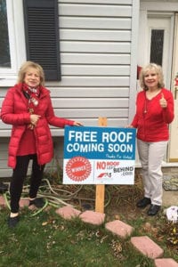 Sisters Denise Pianforte and Heather Richards received a new roof on their Port Jefferson Station home as part of Port Jefferson Station-based A-1 Roofing & Siding's partnership with the No Roof Left Behind project. Photo from A-1 Roofing & Siding