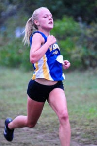 Karina Allen, who finished the St. Anthony's Invitational 5K race in 13th place out of 190 runners, will be competing in the state qualifier this November. Photo by Bill Landon