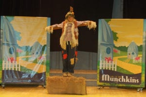 Jackie Hughes as is Scarecrow in 'The Wizard of Oz. Photo by Jennifer Tully