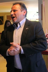 Assemblyman Andy Raia addresses the crowd. He will be entering his ninth term. Photo by Kevin Redding