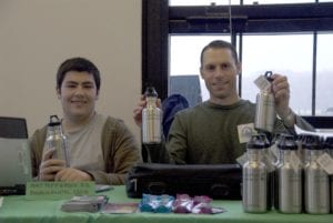 The Port Jefferson High School Environmental Club sells reusable water bottles at a previous Go Green event.