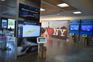 A view of the kiosks available for visitors to use at the center. Photo from Gov. Cuomo's office