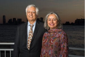 Lalit and Kavita Bahl pledge $10 million to new cancer research program. Photo from Stony Brook University