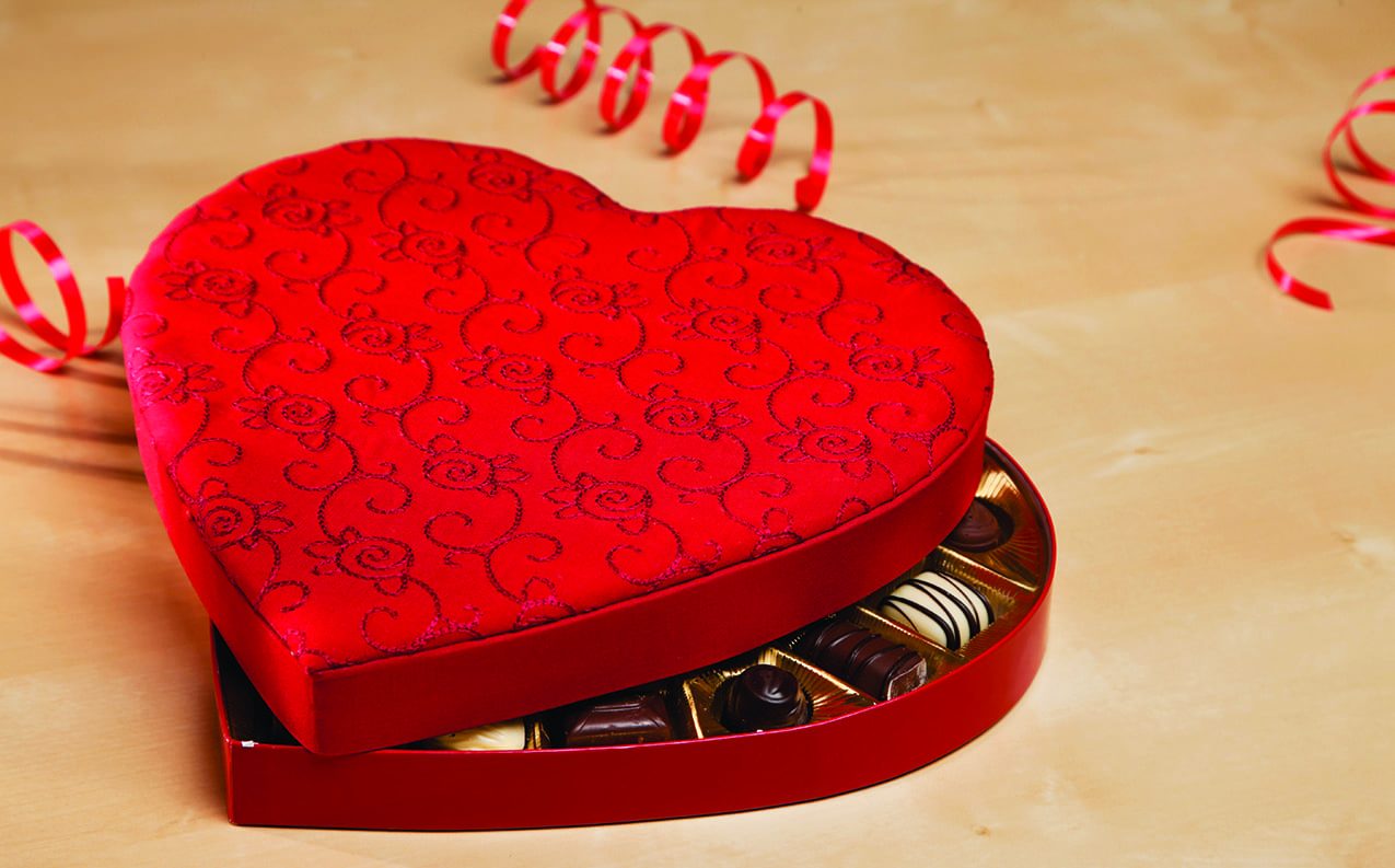 Origins of the heart-shaped chocolate box