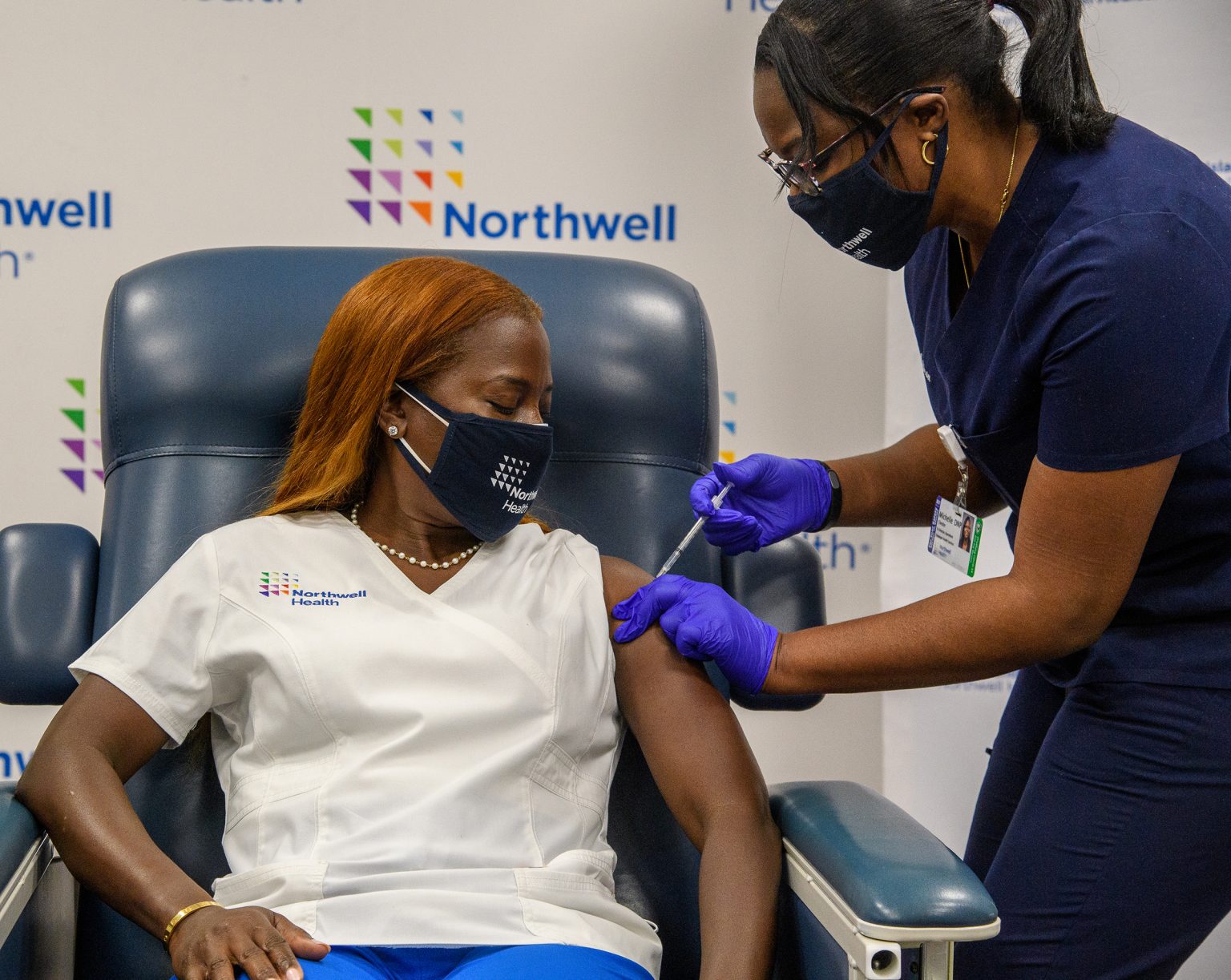 Northwell Gives Covid-19 Booster Vaccine To Nurse Sandra Lindsay, Staff 