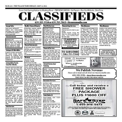 Classifieds - May 12, 2022