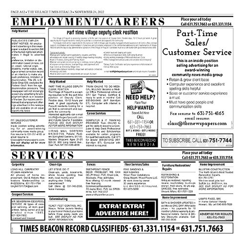 Employment/Careers - November 24, 2022
