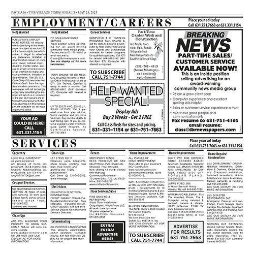 Employment/Careers - May 25, 2023